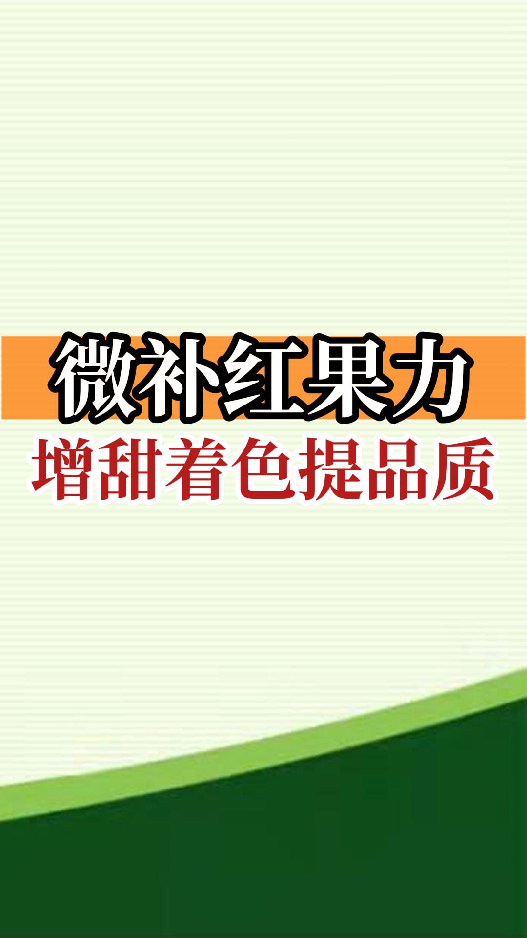 微補(bǔ)紅果力，增甜著色提品質(zhì)