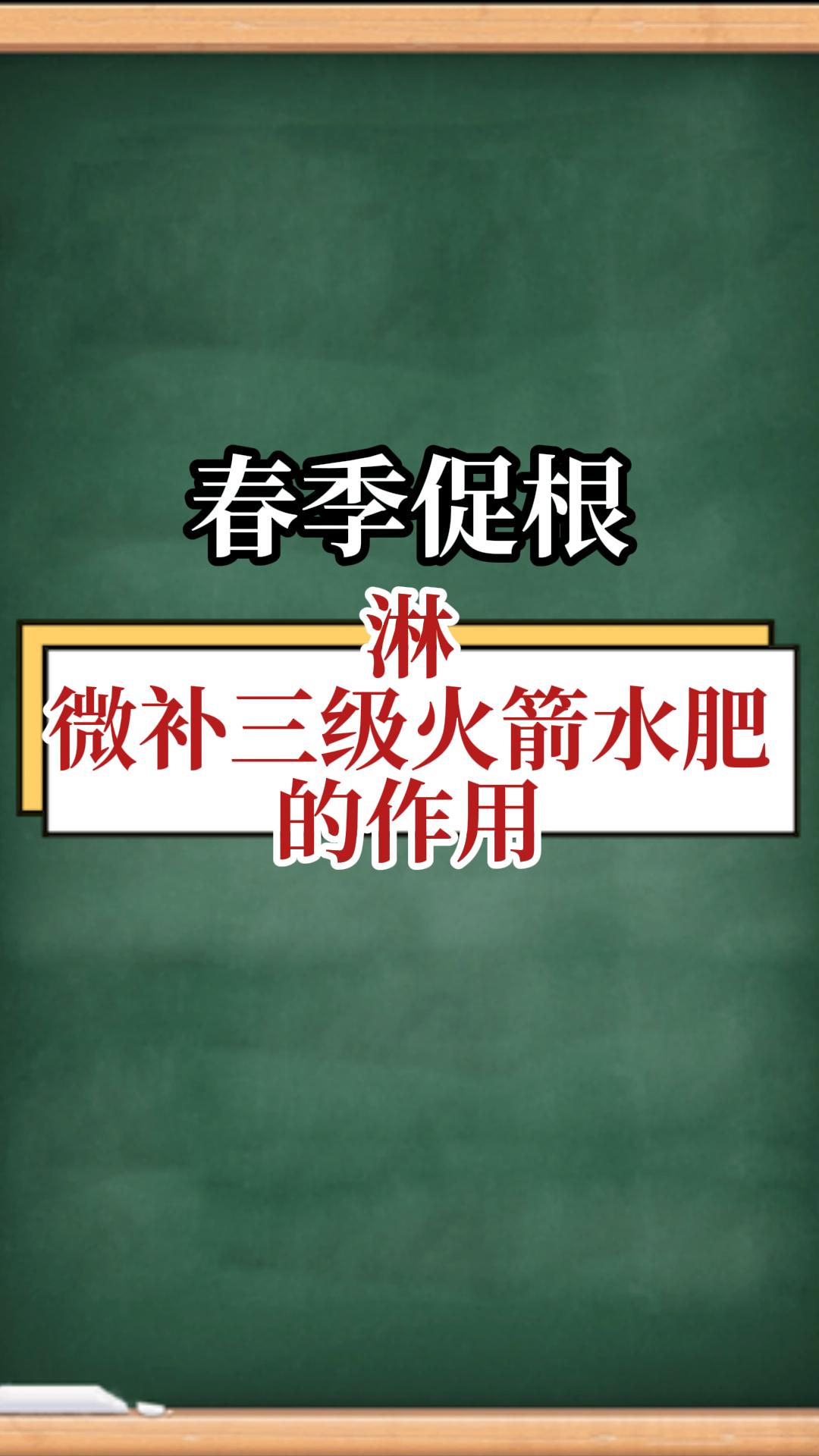 春季促根，淋微補三級火箭水肥的作用